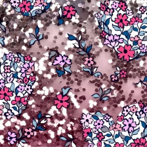 Vera Bradley Transparent Glitter Flurry IPhone Case w/Rhinestone Ring X/XS - Picture 8 of 9